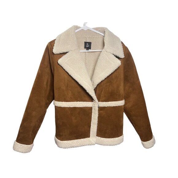 Faux Fur Suede Jacket With Sherpa Lining & Lapel Collar Art Class Girls XL 14/16 - Picture 1 of 10